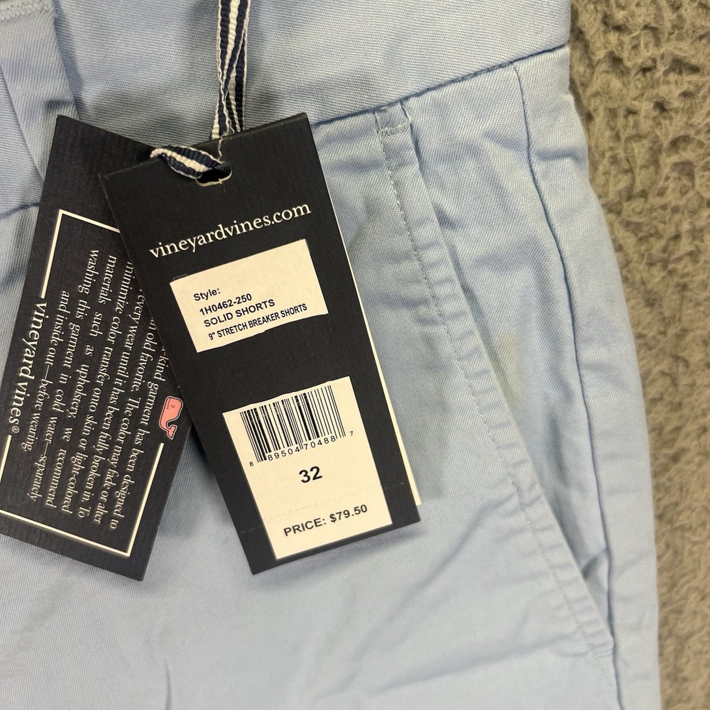 Vineyard Vines Breaker Shorts Mens 30 Blue Chino 9" Stretch Preppy Golf - Picture 2 of 10